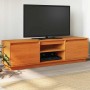 Mueble de TV madera maciza de pino marrón cera 140x35x40 cm en Muebles TV | Comprar online en Foru.es