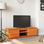 Mueble de TV madera maciza de pino marrón cera 140x35x40 cm en Muebles TV | Comprar online en Foru.es
