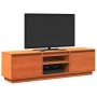 Mueble de TV madera maciza de pino marrón cera 140x35x40 cm en Muebles TV | Comprar online en Foru.es