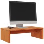 Soporte de monitor madera maciza pino marrón cera 50x27x15 cm en Muebles TV | Comprar online en Foru.es