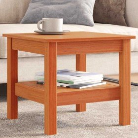 Mesa de centro madera maciza de pino marrón cera 45x45x40 cm en Mesas de centro | Comprar online en Foru.es