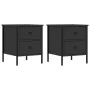 Mesitas de noche 2 uds madera de ingeniería negro 40x42x50 cm de vidaXL, Mesitas de noche - Ref: Foro24-825984, Precio: 94,49...