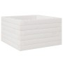 Jardinera de madera maciza de pino blanca 40x40x23 cm en Macetas y jardineras | Comprar online en Foru.es