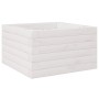 Jardinera de madera maciza de pino blanca 40x40x23 cm en Macetas y jardineras | Comprar online en Foru.es