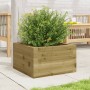 Jardinera de madera de pino impregnada 40x40x23 cm en Macetas y jardineras | Comprar online en Foru.es