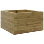 Jardinera de madera de pino impregnada 40x40x23 cm en Macetas y jardineras | Comprar online en Foru.es