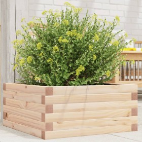 Jardinera de madera maciza de pino 50x50x23 cm en Macetas y jardineras | Comprar online en Foru.es