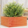 Jardinera de madera maciza de pino marrón cera 50x50x23 cm en Macetas y jardineras | Comprar online en Foru.es