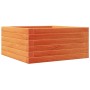 Jardinera de madera maciza de pino marrón cera 50x50x23 cm en Macetas y jardineras | Comprar online en Foru.es