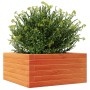 Jardinera de madera maciza de pino marrón cera 50x50x23 cm en Macetas y jardineras | Comprar online en Foru.es