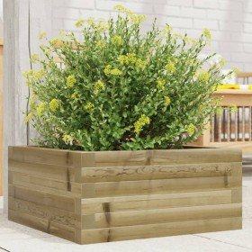 Jardinera de madera de pino impregnada 50x50x23 cm en Macetas y jardineras | Comprar online en Foru.es