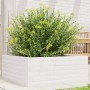 Jardinera de madera maciza de pino blanca 60x60x23 cm en Macetas y jardineras | Comprar online en Foru.es
