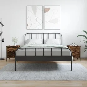 Mesitas noche 2 uds madera ingeniería roble ahumado 40x42x50 cm de vidaXL, Mesitas de noche - Ref: Foro24-825988, Precio: 57,...