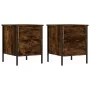 Mesitas noche 2 uds madera ingeniería roble ahumado 40x42x50 cm de vidaXL, Mesitas de noche - Ref: Foro24-825988, Precio: 57,...