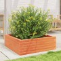 Jardinera de madera maciza pino marrón cera 70x70x23 cm en Macetas y jardineras | Comprar online en Foru.es