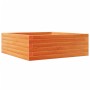 Jardinera de madera maciza pino marrón cera 70x70x23 cm en Macetas y jardineras | Comprar online en Foru.es