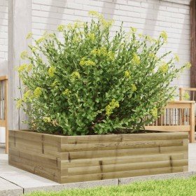 Jardinera de madera de pino impregnada 80x80x23 cm en Macetas y jardineras | Comprar online en Foru.es