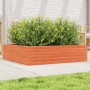 Jardinera de madera maciza pino marrón cera 90x90x23 cm en Macetas y jardineras | Comprar online en Foru.es