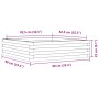 Jardinera de madera maciza pino marrón cera 90x90x23 cm en Macetas y jardineras | Comprar online en Foru.es