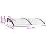 Marquesina para puerta PC negro y transparente 200x75 cm en Toldos | Comprar online en Foru.es