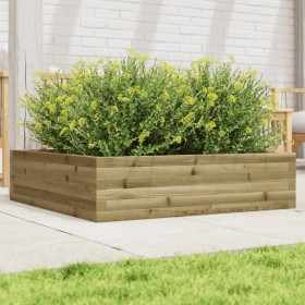 Jardinera de madera de pino impregnada 90x90x23 cm en Macetas y jardineras | Comprar online en Foru.es