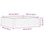 Jardinera de madera de pino impregnada 90x90x23 cm en Macetas y jardineras | Comprar online en Foru.es