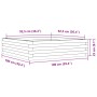 Jardinera madera maciza de pino blanco 100x100x23 cm en Macetas y jardineras | Comprar online en Foru.es