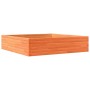 Jardinera de madera maciza de pino marrón cera 100x100x23 cm en Macetas y jardineras | Comprar online en Foru.es