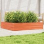 Jardinera de madera maciza de pino marrón cera 110x110x23 cm en Macetas y jardineras | Comprar online en Foru.es