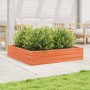 Jardinera de madera maciza de pino marrón cera 110x110x23 cm en Macetas y jardineras | Comprar online en Foru.es