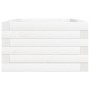 Jardinera de madera maciza de pino blanca 70x40x23 cm en Macetas y jardineras | Comprar online en Foru.es