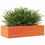 Jardinera de madera maciza pino marrón cera 90x40x23 cm en Macetas y jardineras | Comprar online en Foru.es