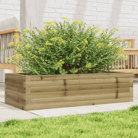 Jardinera de madera de pino impregnada 90x40x23 cm en Macetas y jardineras | Comprar online en Foru.es