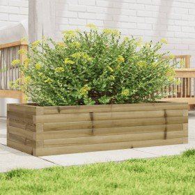 Jardinera de madera de pino impregnada 90x40x23 cm en Macetas y jardineras | Comprar online en Foru.es