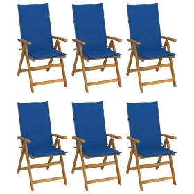 6 Stück klappbare Gartenstühle und Kissen aus massivem Akazienholz von vidaXL, Gartenstühle - Ref: Foro24-3064129, Preis: 472...