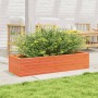 Jardinera de madera maciza de pino marrón cera 110x40x23 cm en Macetas y jardineras | Comprar online en Foru.es