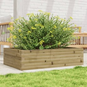 Jardinera de madera de pino impregnada 90x60x23 cm en Macetas y jardineras | Comprar online en Foru.es