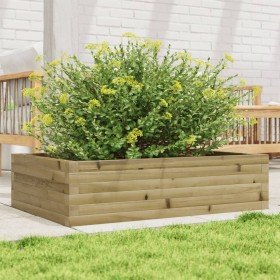 Jardinera de madera de pino impregnada 90x60x23 cm en Macetas y jardineras | Comprar online en Foru.es