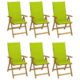 Sillas de jardín plegables 6 uds y cojines madera maciza acacia de vidaXL, Sillas de jardín - Ref: Foro24-3064130, Precio: 46...