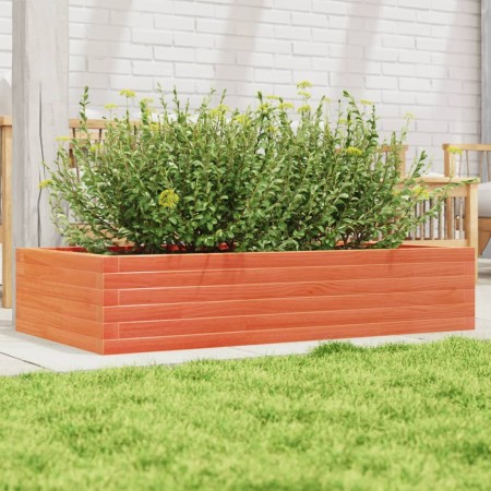 Jardinera madera maciza de pino marrón cera 110x60x23 cm en Macetas y jardineras | Comprar online en Foru.es