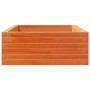 Jardinera madera maciza de pino marrón cera 110x60x23 cm en Macetas y jardineras | Comprar online en Foru.es