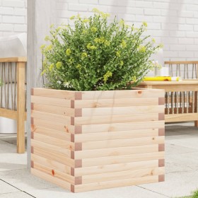 Jardinera de madera maciza de pino 50x50x45,5 cm en Macetas y jardineras | Comprar online en Foru.es