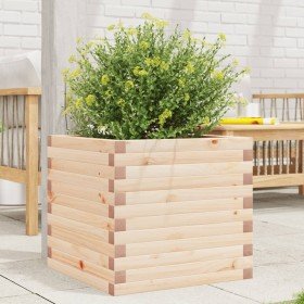 Jardinera de madera maciza de pino 50x50x45,5 cm en Macetas y jardineras | Comprar online en Foru.es