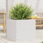Jardinera madera maciza de pino blanco 50x50x45,5 cm en Macetas y jardineras | Comprar online en Foru.es