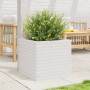 Jardinera madera maciza de pino blanco 50x50x45,5 cm en Macetas y jardineras | Comprar online en Foru.es