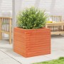 Jardinera madera maciza de pino marrón cera 50x50x45,5 cm en Macetas y jardineras | Comprar online en Foru.es