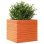 Jardinera madera maciza de pino marrón cera 50x50x45,5 cm en Macetas y jardineras | Comprar online en Foru.es