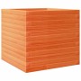 Jardinera madera maciza de pino marrón cera 50x50x45,5 cm en Macetas y jardineras | Comprar online en Foru.es