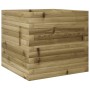Jardinera de madera de pino impregnada 50x50x45,5 cm en Macetas y jardineras | Comprar online en Foru.es