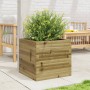 Jardinera de madera de pino impregnada 50x50x45,5 cm en Macetas y jardineras | Comprar online en Foru.es